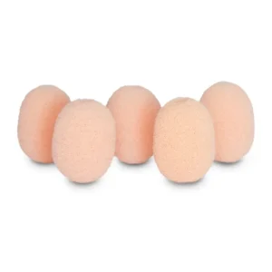 Rycote Lavalier Foam Windscreen (5-Pack) - Beige, five beige lavalier foam windscreens.