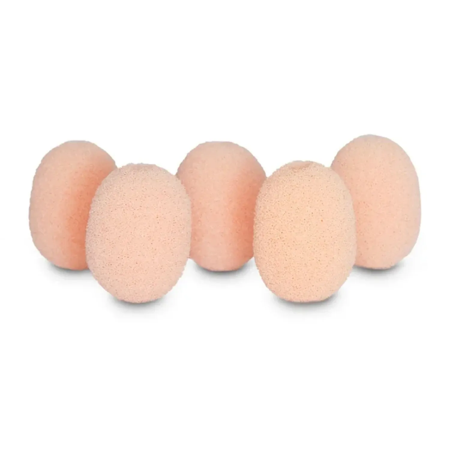 Rycote Lavalier Foam Windscreen (5-Pack) - Beige, five beige lavalier foam windscreens.