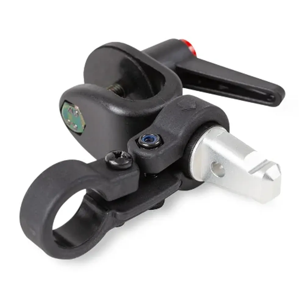 Rycote Cyclone Adaptor for PCS-Boom Connector from another angle, showing the PCS tip and XLR holder clamp.