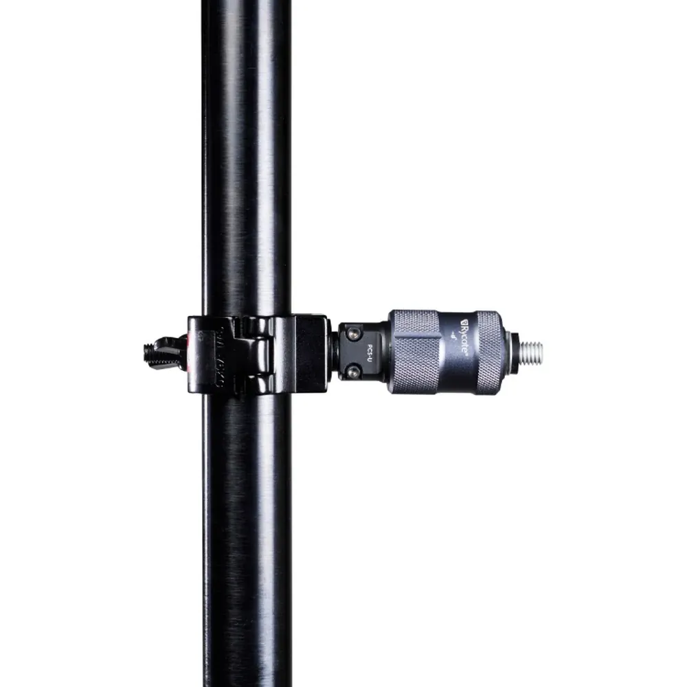 Rycote PCS-Utility Half Coupler Kit Large, the PCS-Utility kit clamped on a tube.
