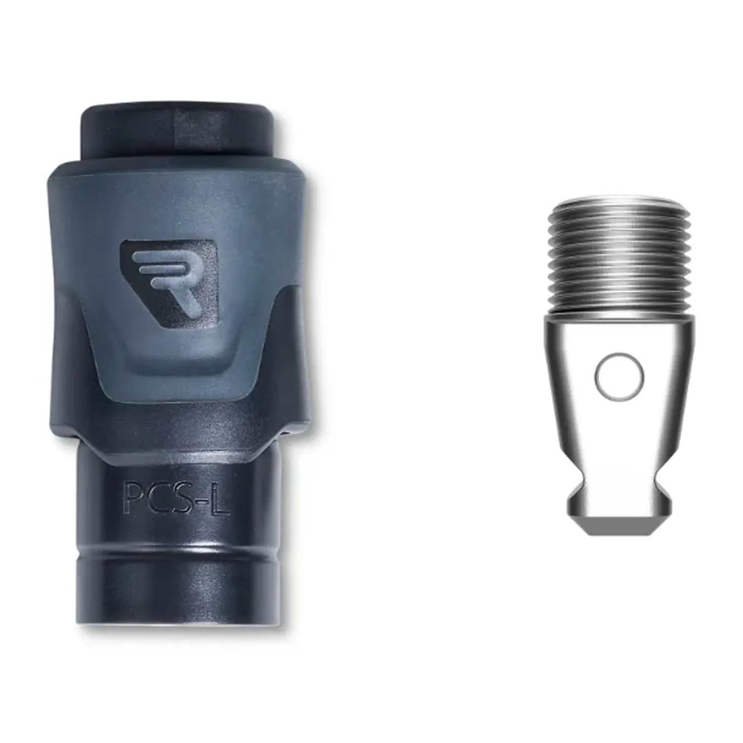 Rycote PCS-Lite 5/8", the PCS-Lite 5/8 inch socket beside its 5/8 inch tip.