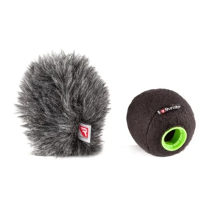 Rycote Baseball Windjammer Combo: Baseball Windjammer beside the 21/22 Baseball with its green cap.