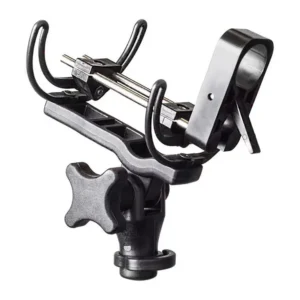 Rycote INV-Lite Shock Mount for Short Shotgun Microphones: The INV-Lite shock mount with its cam-lever clamp.