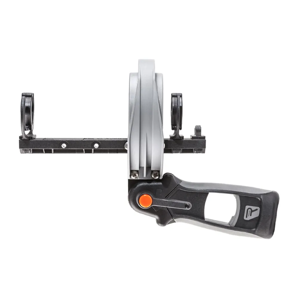 Rycote Super-Shield Windshield Kit: Suspension and pistol grip with the pods removed.