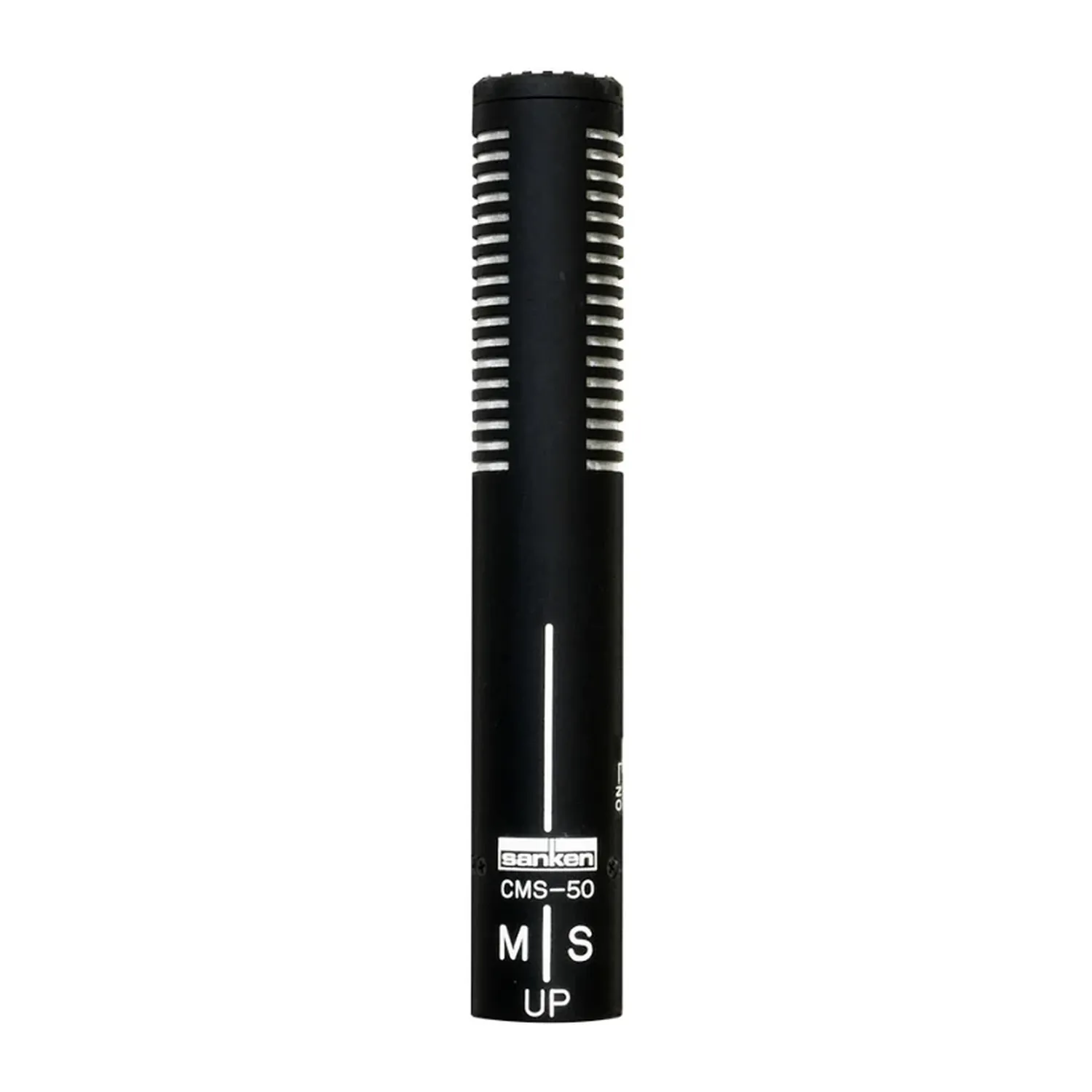 Sanken CMS-50 M-S Stereo Microphone: The stereo mic upright, with its M and S markings.