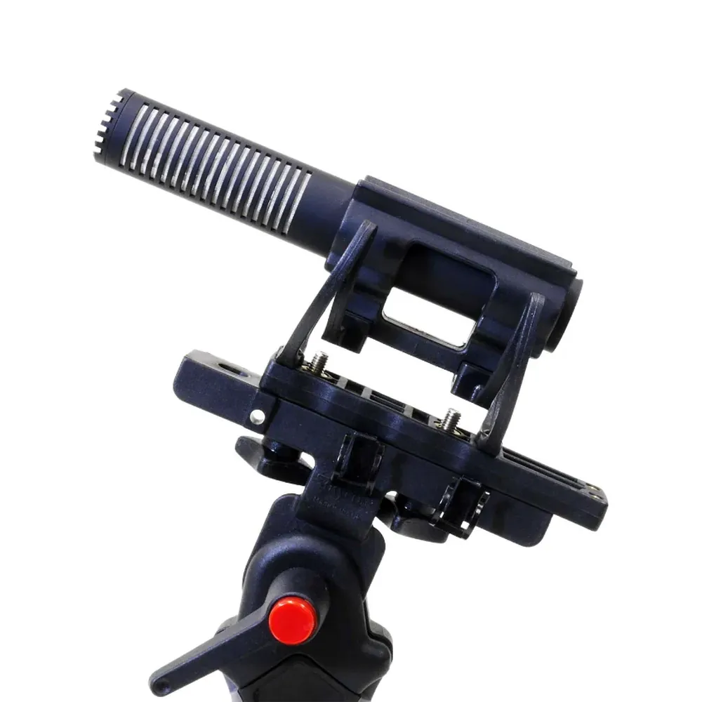 Sanken CMS-50 M-S Stereo Microphone: The mic in a shock mount.