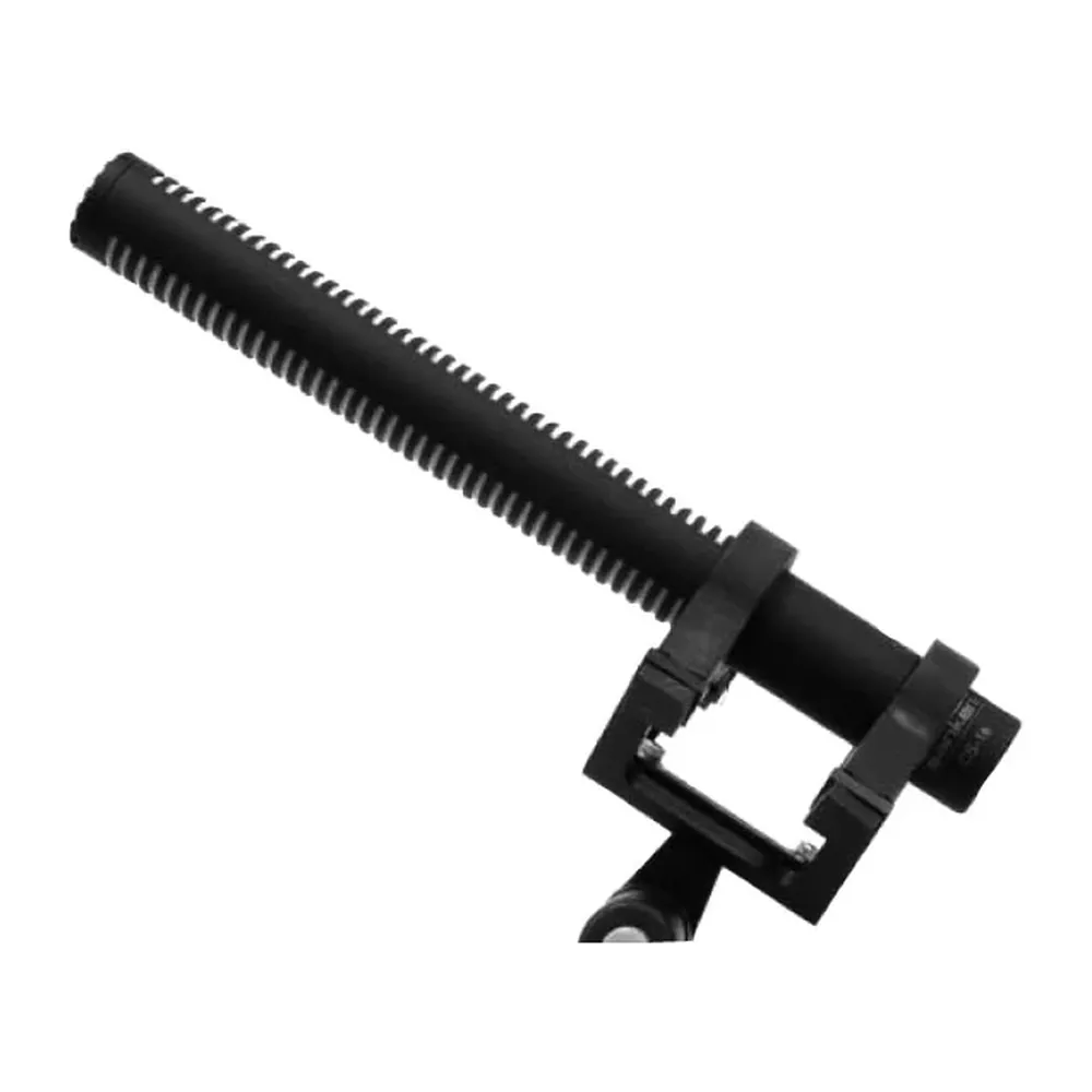 Sanken CS-1e Short Shotgun Microphone: The mic in a shock mount.