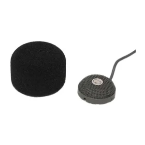 Sanken WM-01 Foam Windscreen for CUB-01 (Black): The black foam windscreen beside a CUB-01 mic.