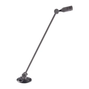 Schoeps TM GRG and TM RG Table Stands with Swivel: The tube angled forward on its base.