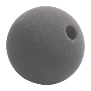 Schoeps W 5 Foam Windscreen: The round gray solid foam windscreen with its opening for a 20 mm microphone.