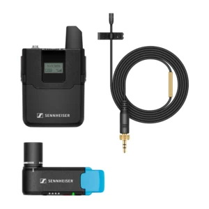 Sennheiser AVX-MKE2 Digital Wireless Lavalier Set (SET-4-US): The SK AVX bodypack with the MKE 2 lavalier and the EKP AVX receiver.