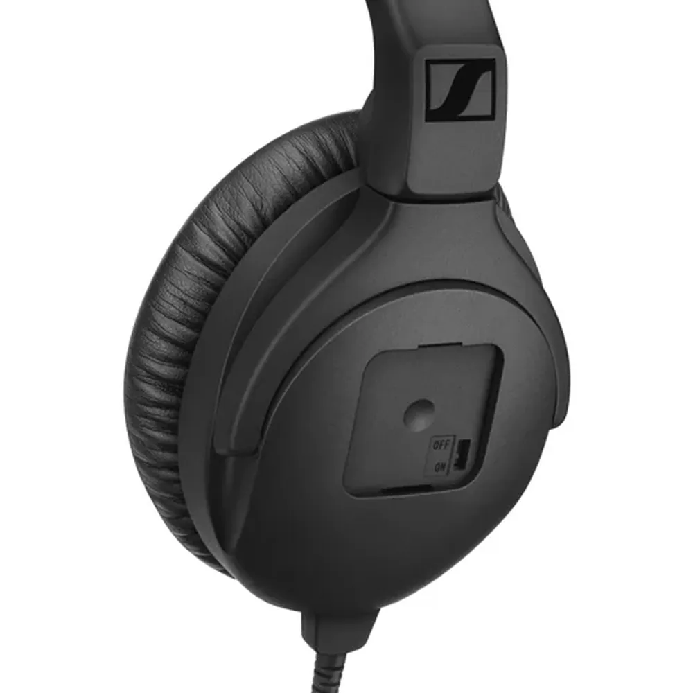 Sennheiser HD 300 PROtect Monitoring Headphones with ActiveGard: A close view of the HD 300 PROtect earcup and headband.