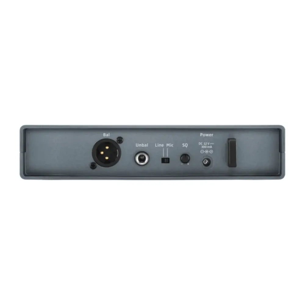 Sennheiser XSW 1-ME3 Wireless Headmic Set (548-572 MHz): The EM-XSW 1 rear panel, with its XLR and 6.3 mm outputs.
