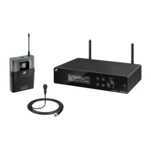 Sennheiser XSW 2-ME2 Wireless Lavalier Set (548-572 MHz): The EM-XSW 2 receiver, the SK-XSW bodypack, and the ME 2 lavalier.