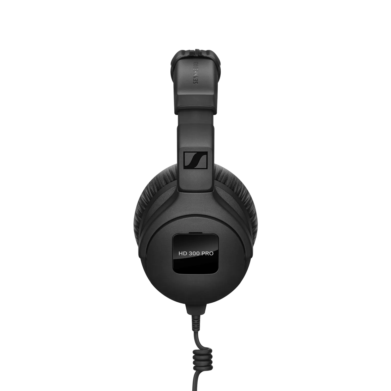 Sennheiser HD 300 PRO Closed-Back Monitoring Headphones: The HD 300 PRO from the side, showing its nameplate.