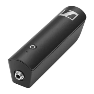 Sennheiser XSW-D Lavalier Set: The XSW-D 3.5 mm transmitter at an angle.