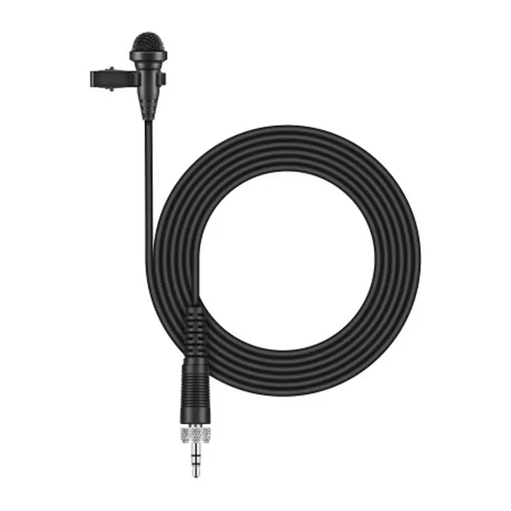 Sennheiser XSW-D Lavalier Set: The ME 2-II lavalier with its coiled cable.