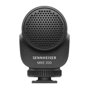Sennheiser MKE 200 Compact On-Camera Microphone: The MKE 200 from the front.