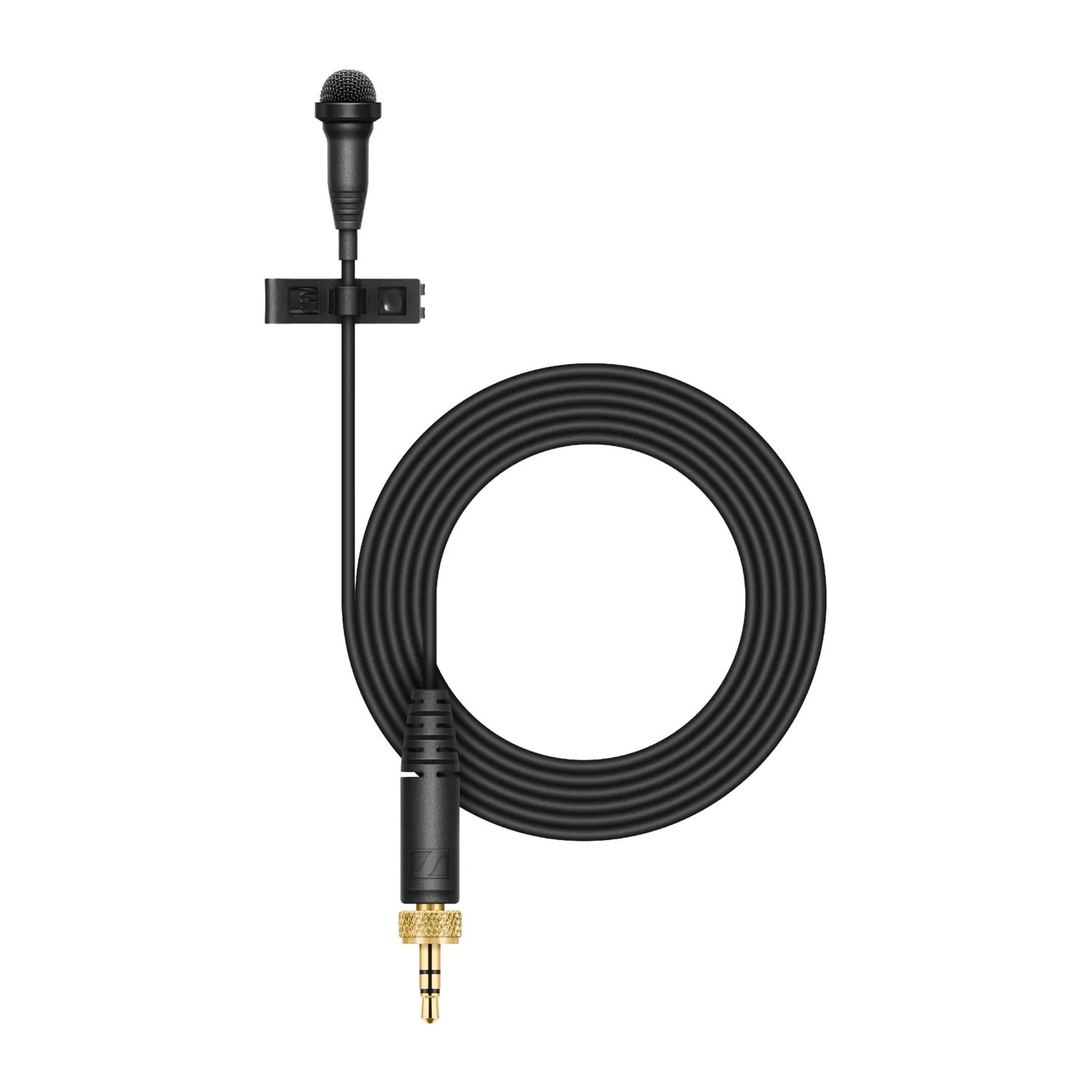 Sennheiser ME 2 Omnidirectional Lavalier Microphone: The ME 2 with its cable coiled.