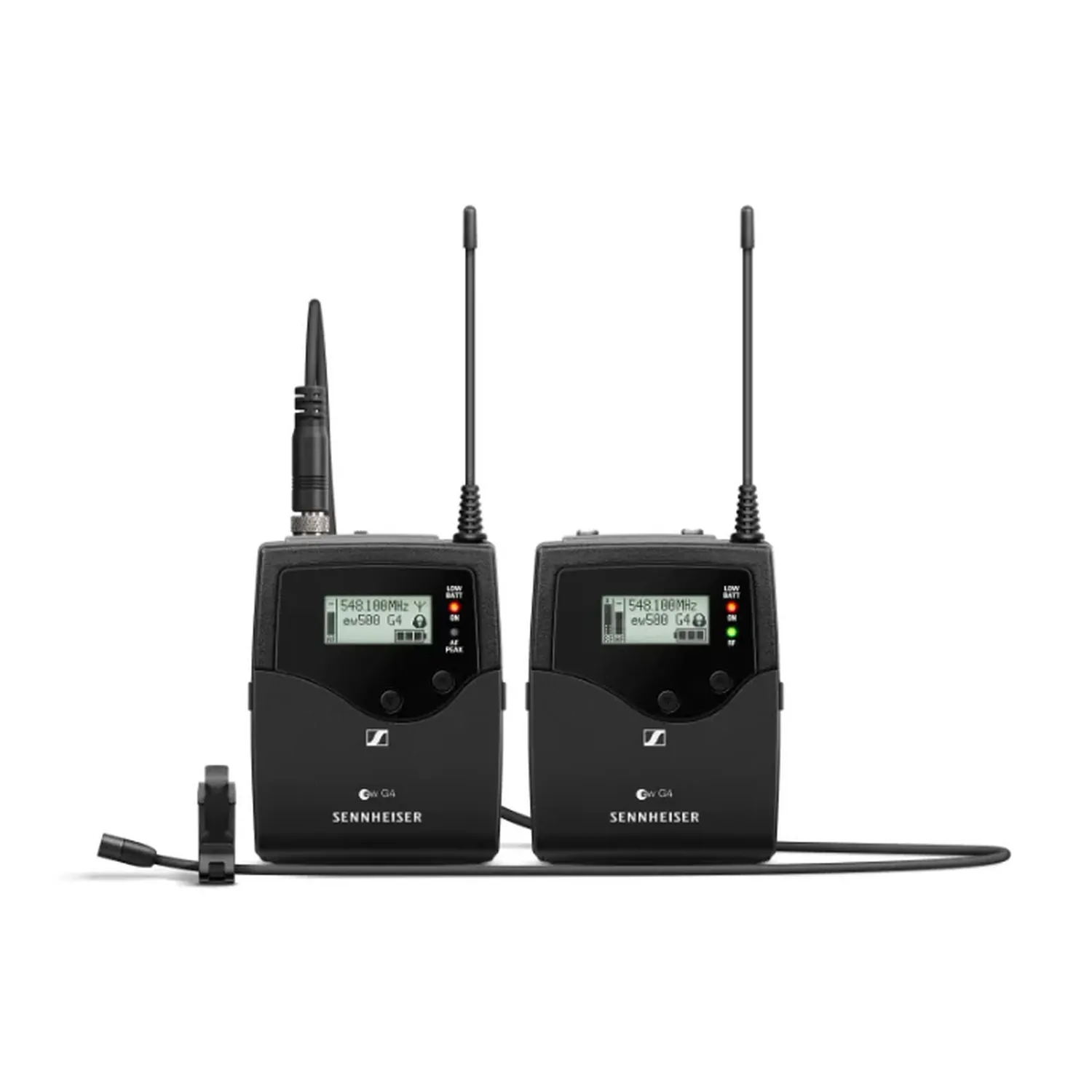 Sennheiser EW 512P G4 Lavalier Microphone System (GW1): The SK 500 G4 bodypack, EK 500 G4 receiver, and MKE 2 Gold lavalier.