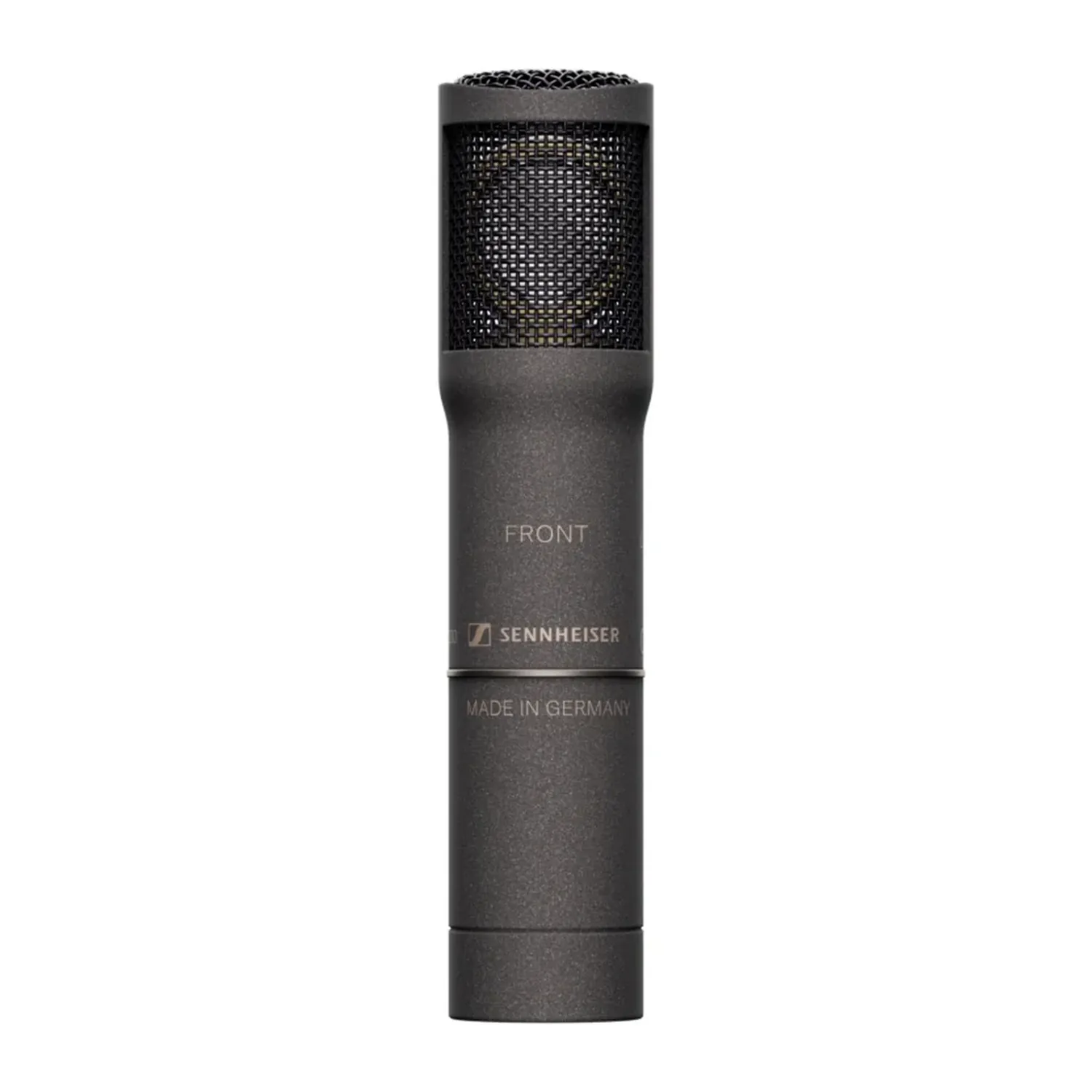 Sennheiser MKH 8030 Figure-8 Condenser Microphone: The MKH 8030 head upright, from the front.
