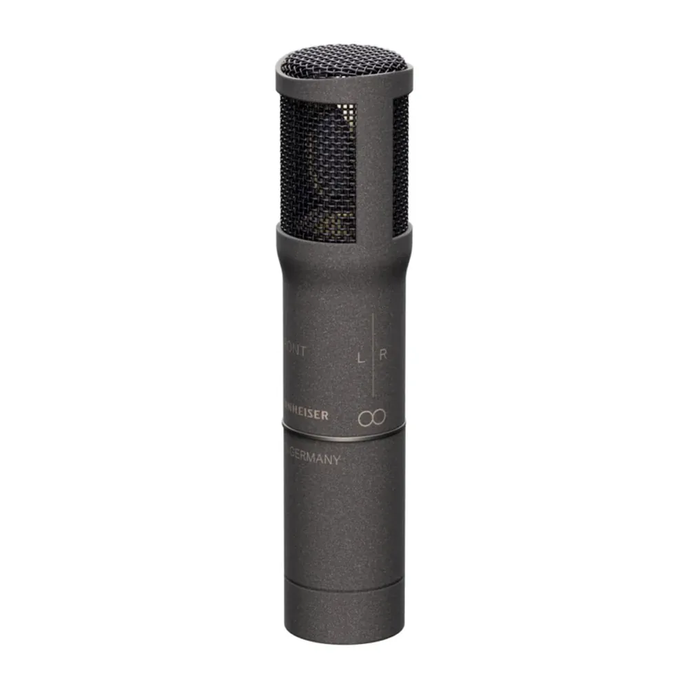 Sennheiser MKH 8030 Figure-8 Condenser Microphone: The MKH 8030 from the side, with its pattern markings.