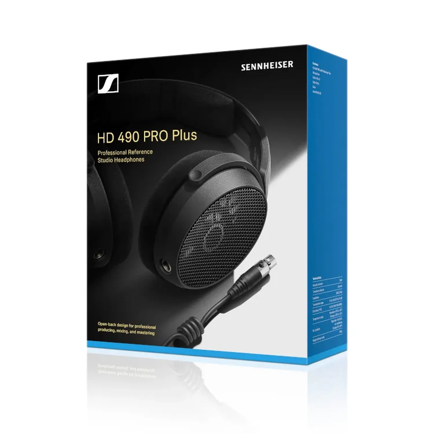 Sennheiser HD 490 PRO Open-Back Reference Headphones: The HD 490 PRO Plus in its retail box.