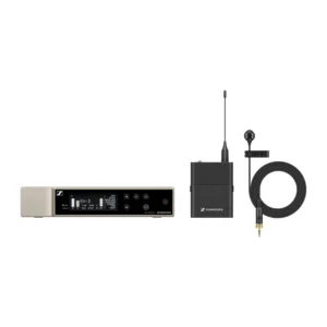 Sennheiser EW-D ME4 SET Digital Wireless Lavalier Set: The EW-D EM receiver, the EW-D SK bodypack, and the ME 4 lavalier.
