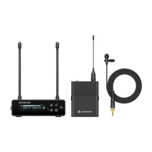 Sennheiser EW-DP ME 2 Portable Digital Wireless Set: The EW-DP EK receiver, EW-D SK bodypack, and ME 2 lavalier.