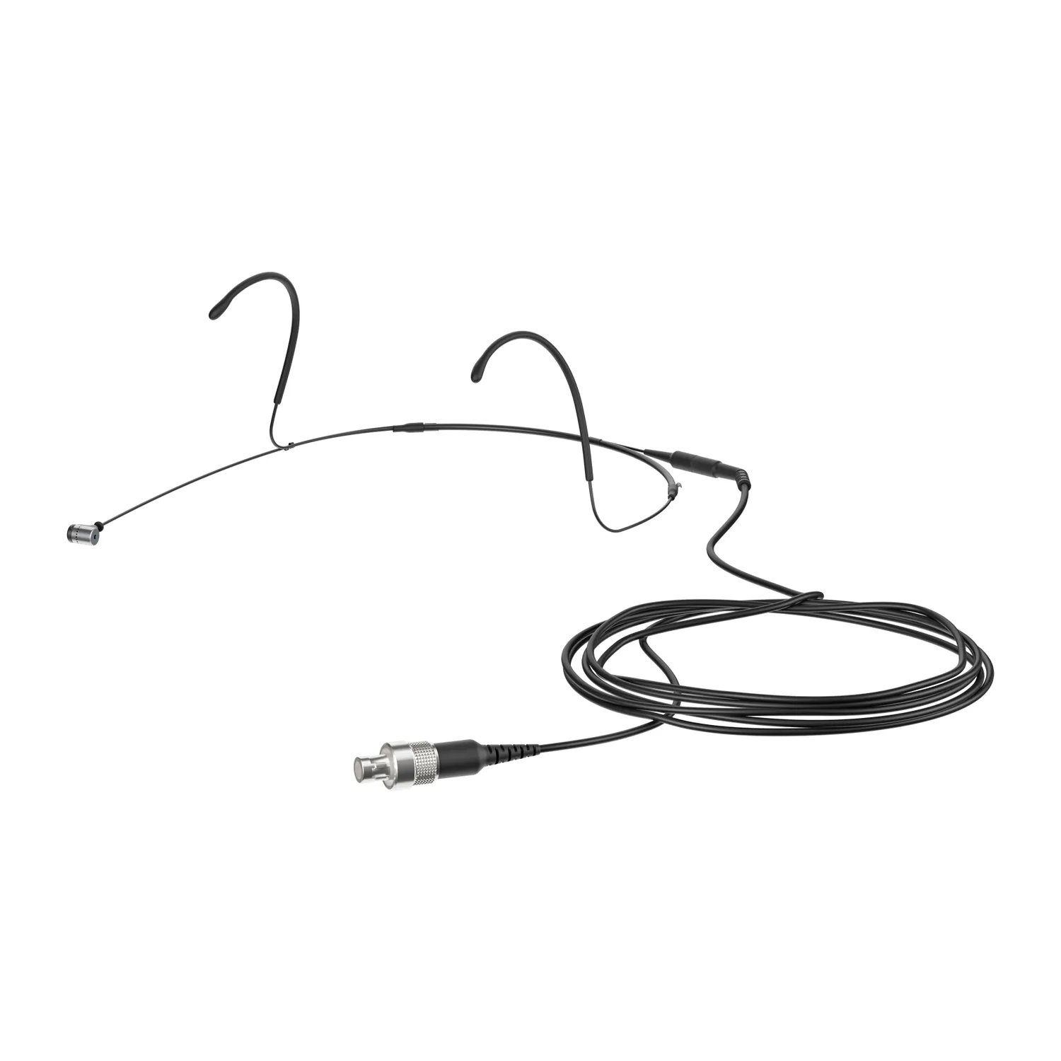Sennheiser Headmic 4 Neckband Microphone: The black Headmic 4 with its 3-pin cable plugged in.