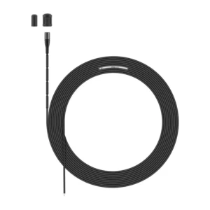 Sennheiser MKE 1-5 Ultra-Miniature Omni Lavalier: The black MKE 1-5 with its coiled cable.