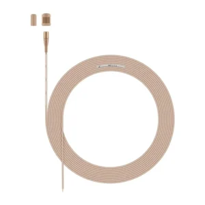 Sennheiser MKE 1-5 Ultra-Miniature Omni Lavalier: The beige MKE 1-5 with its coiled cable.