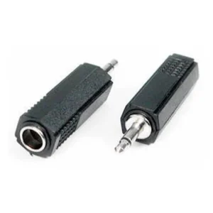 Remote Audio APP09 1/4 in TS Jack to 3.5mm TS Plug: The adapter's 1/4 in TS jack and 3.5 mm TS plug ends.