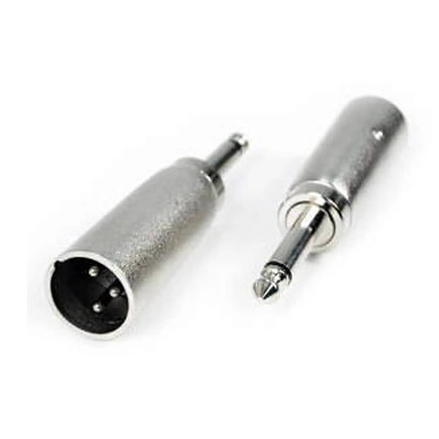 Remote Audio APP12 1/4 in TS Plug to XLR3M: The adapter's XLR3M and 1/4 in TS plug ends.