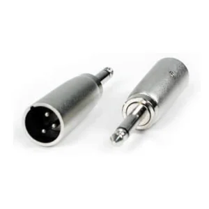 Remote Audio APP29 1/4 in TRS Plug to XLR3M: The adapter's XLR3M and 1/4 in TRS plug ends.