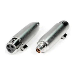 Remote Audio APP30 XLR3F to Phono (RCA) Jack: The adapter's XLR3F and RCA jack ends.