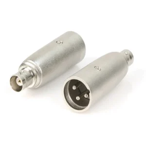 Remote Audio APP39 BNC Jack to XLR3M: The adapter's BNC jack and XLR3M ends.