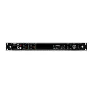 Shure AD4D-DC Axient Digital Two-Channel Wireless Receiver: The AD4D-DC front panel, with its two channel displays.