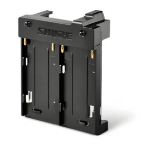 Shure ADX5BS-L L-Type Battery Sled for ADX5D Receiver: The ADX5BS-L sled with its two L-type battery bays.
