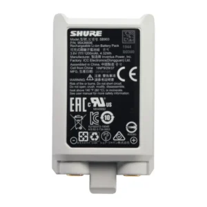 Shure SB903 Lithium-Ion Rechargeable Battery for SLX-D+: The SB903 battery, label side up.