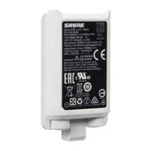 Shure SB903 Lithium-Ion Rechargeable Battery for SLX-D+: The SB903 battery at an angle.