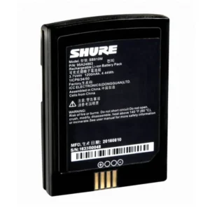 Shure SB910M Lithium-Ion Rechargeable Battery for ADX1M: The SB910M battery, label side up.