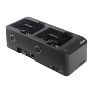 Shure SBC240 2-Bay Networked Docking Charger: The SBC240 charger with its two empty bays.