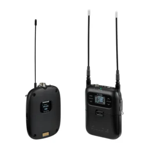 Shure SLXD15+ Portable Digital Wireless System (G57): The SLXD1+ bodypack and the SLXD5+ receiver side by side.