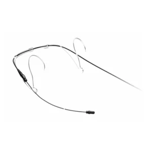 Shure DH5 DuraPlex Omnidirectional Headset Microphone: The black DH5 headset with its clear frame, at an angle.