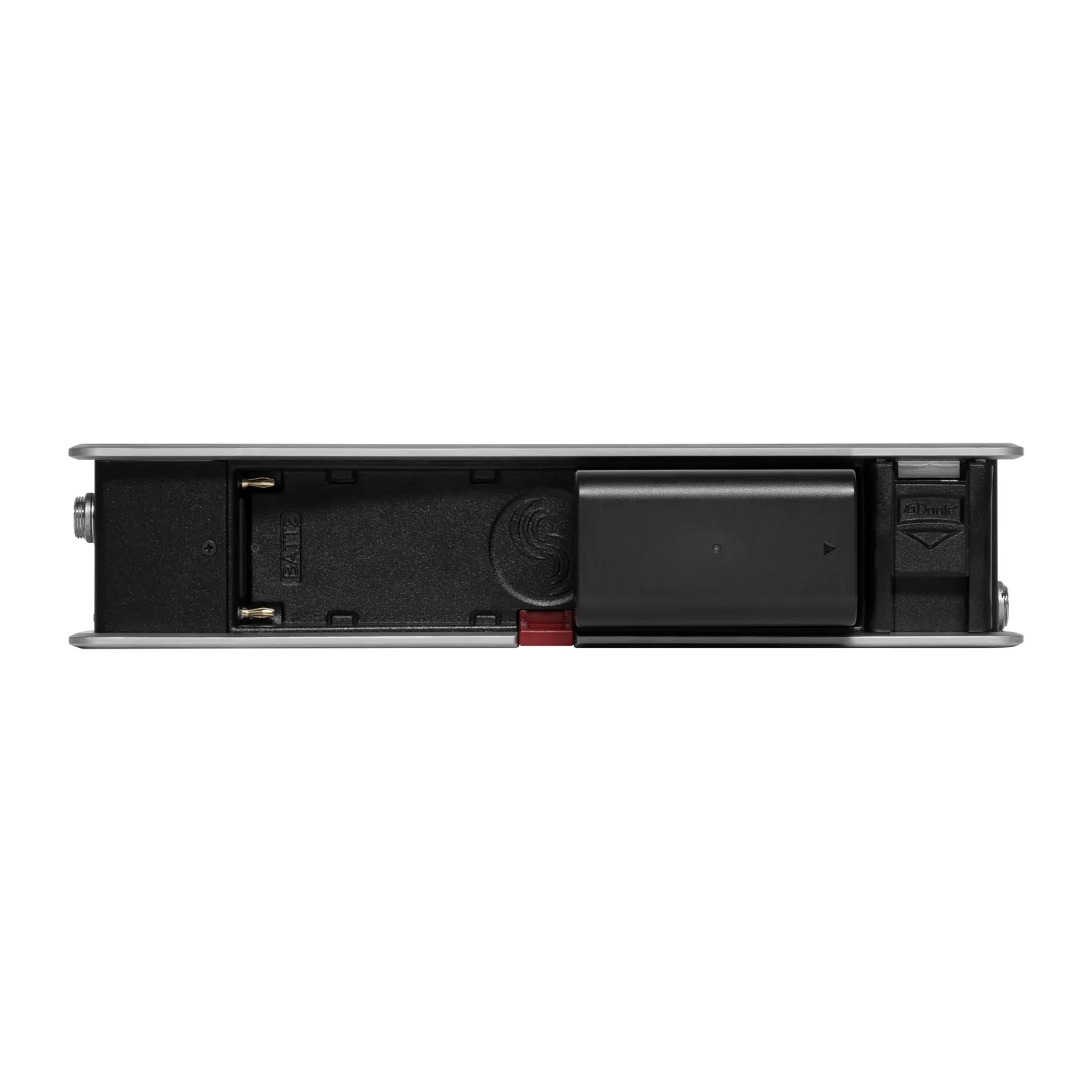 Sound Devices 888 Portable Mixer-Recorder: The rear panel with its two L-mount battery slots.