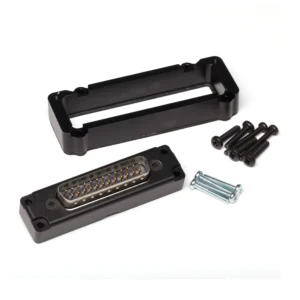 Sound Devices A-SL SuperSlot Adapter for Astral ARX2 and A10-RX: The adapter frame, its 25-pin D-type connector board, and mounting screws.
