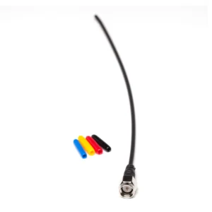 Sound Devices A-SMA Straight SMA Flex Antenna for Astral TX: The straight black antenna with its SMA connector and colored caps.