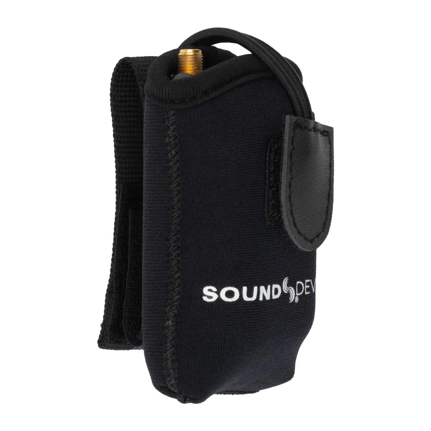 Sound Devices A20-Mini Pouch for Astral Mini: The pouch from the side, holding a transmitter.