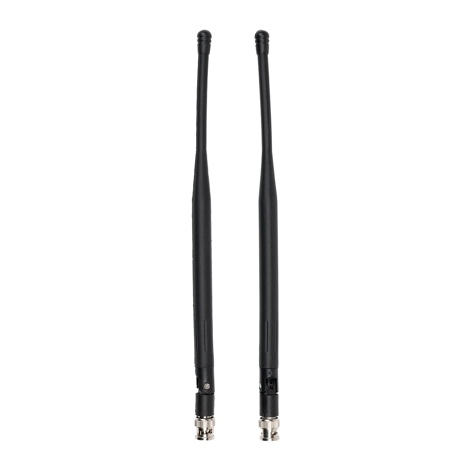Sound Devices A-VHF-Dipole-BNC VHF Dipole Antennas (Pair): The two black dipole antennas with their BNC connectors.